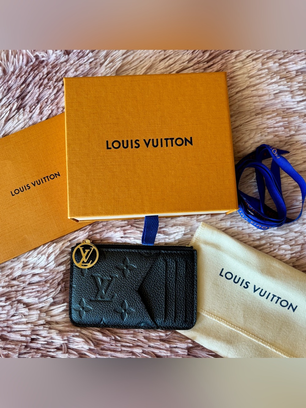 Louis Vuitton Romy Card Holder Monogram Empriente Leather Black